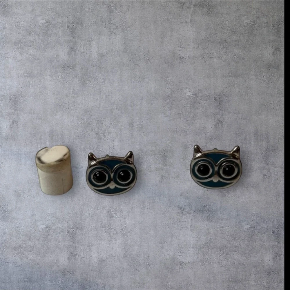 Cute Turquoise colored Owl Head Stud Earrings BUY 2 GET 1 FREE!!